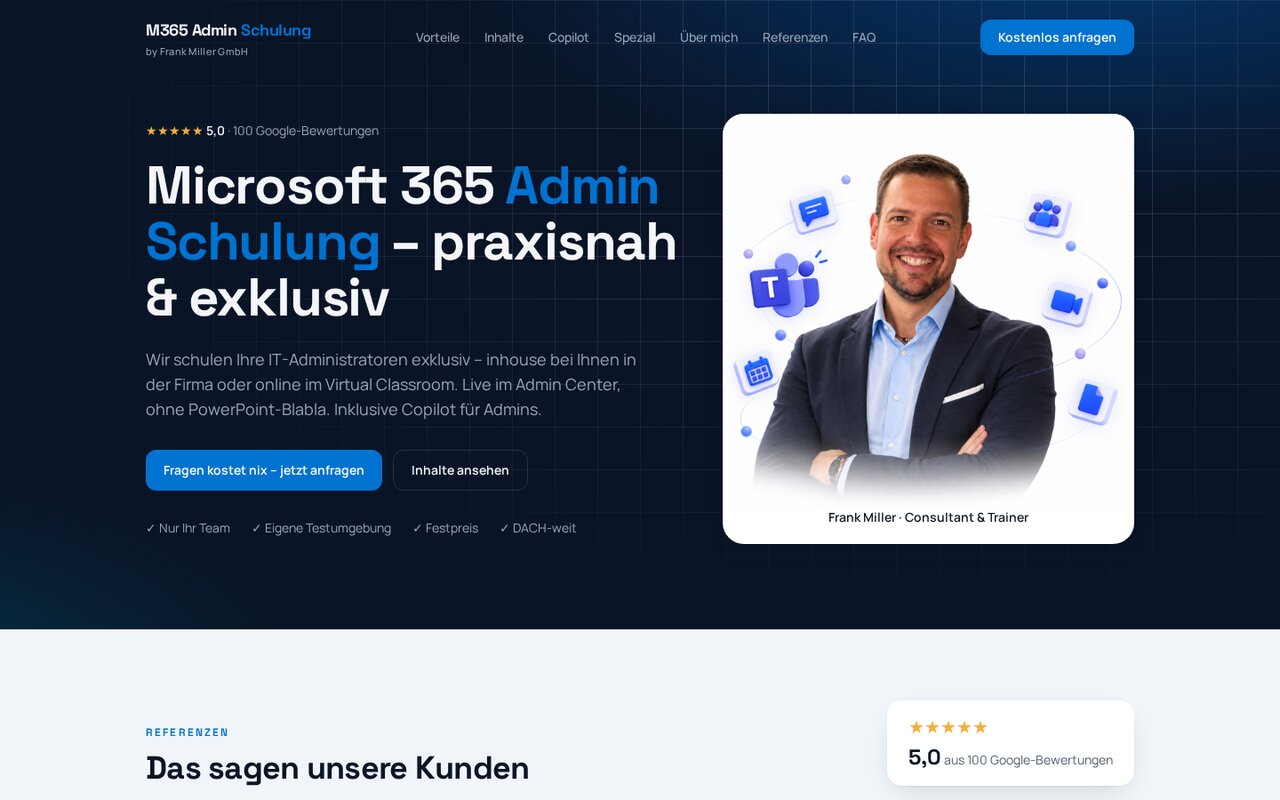 Microsoft 365 Admin Schulung – exklusiv für Ihr Unternehmen