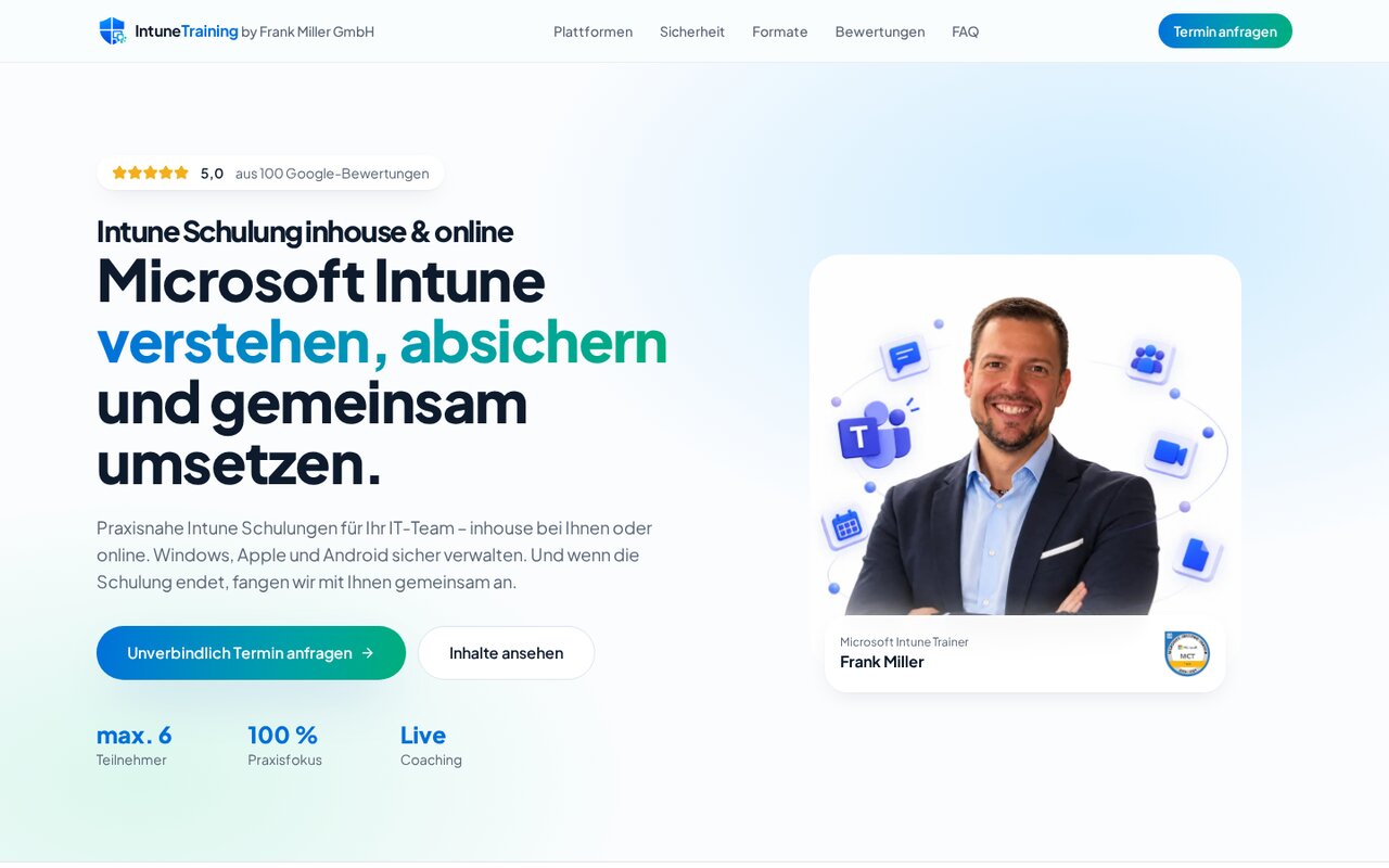 Intune Schulung – exklusiv für Ihr Unternehmen